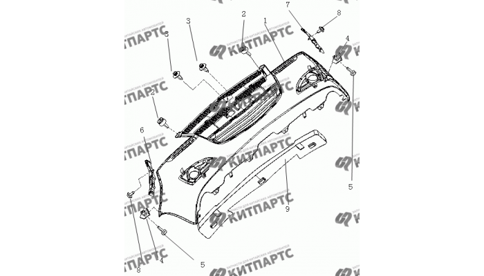 Бампер передний Geely MK