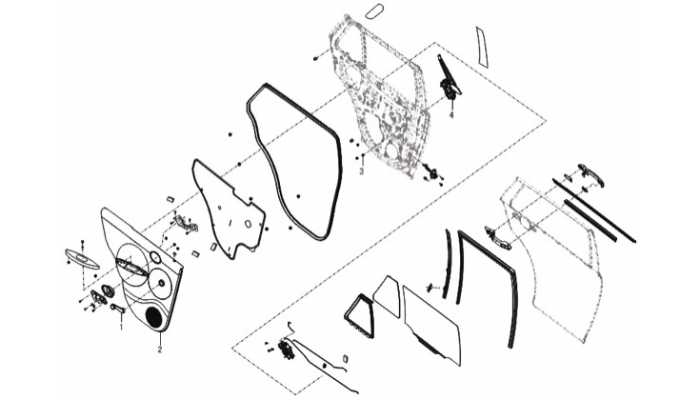 Детали задней двери (ручной стеклоподъемник) Lifan